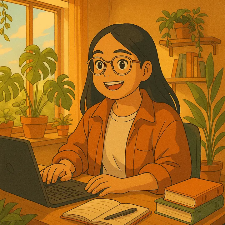 Ilustración de Laura agradecida